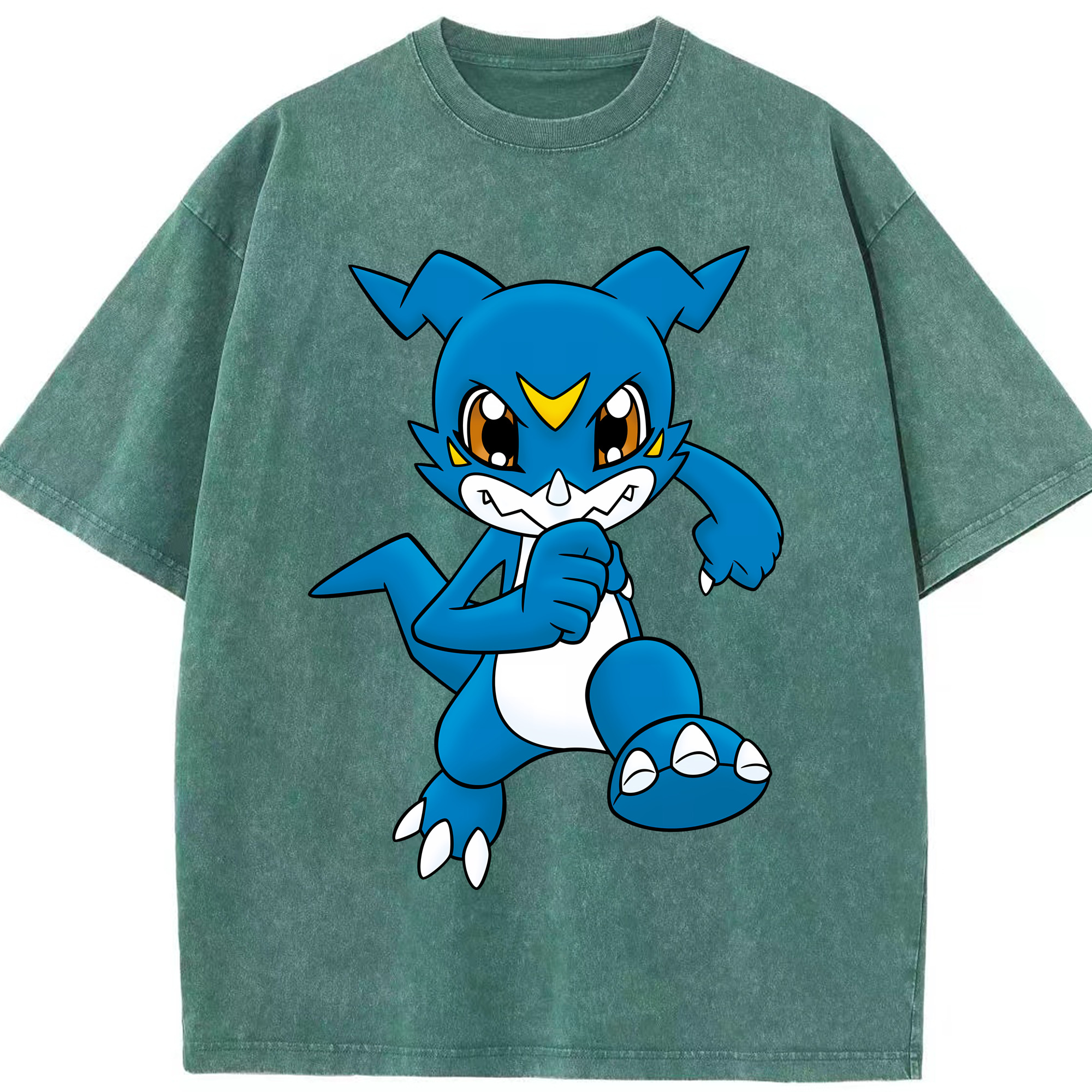 （画像用） Digimon デジタルモンスター/デジモン 綿100% ヴィンテージ風 半袖Tシャツ（フロントプリント）